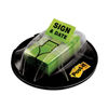 MMM680HVSD - Page Flags in Dispenser, "Sign and Date", Bright Green, 200 Flags/Dispenser