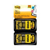 MMM680NZ2 - Arrow Message 1" Page Flags, "Notarize," Yellow, 50 Flags/Dispenser, 2 Dispensers/Pack