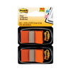 MMM680OE2 - Standard Page Flags in Dispenser, Orange, 50 Flags/Dispenser, 2 Dispensers/Pack