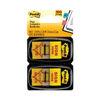 MMM680SH2 - Arrow Message 1" Page Flags, "Sign Here", Yellow, 50 Flags/Dispenser, 2 Dispensers/Pack