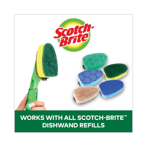 Scotch-Brite (2 Dishwands and 6 Refill Replacement Heads) Heavy Duty Dish  Wand Sponge For Kitchen Sink Cleaning Brush