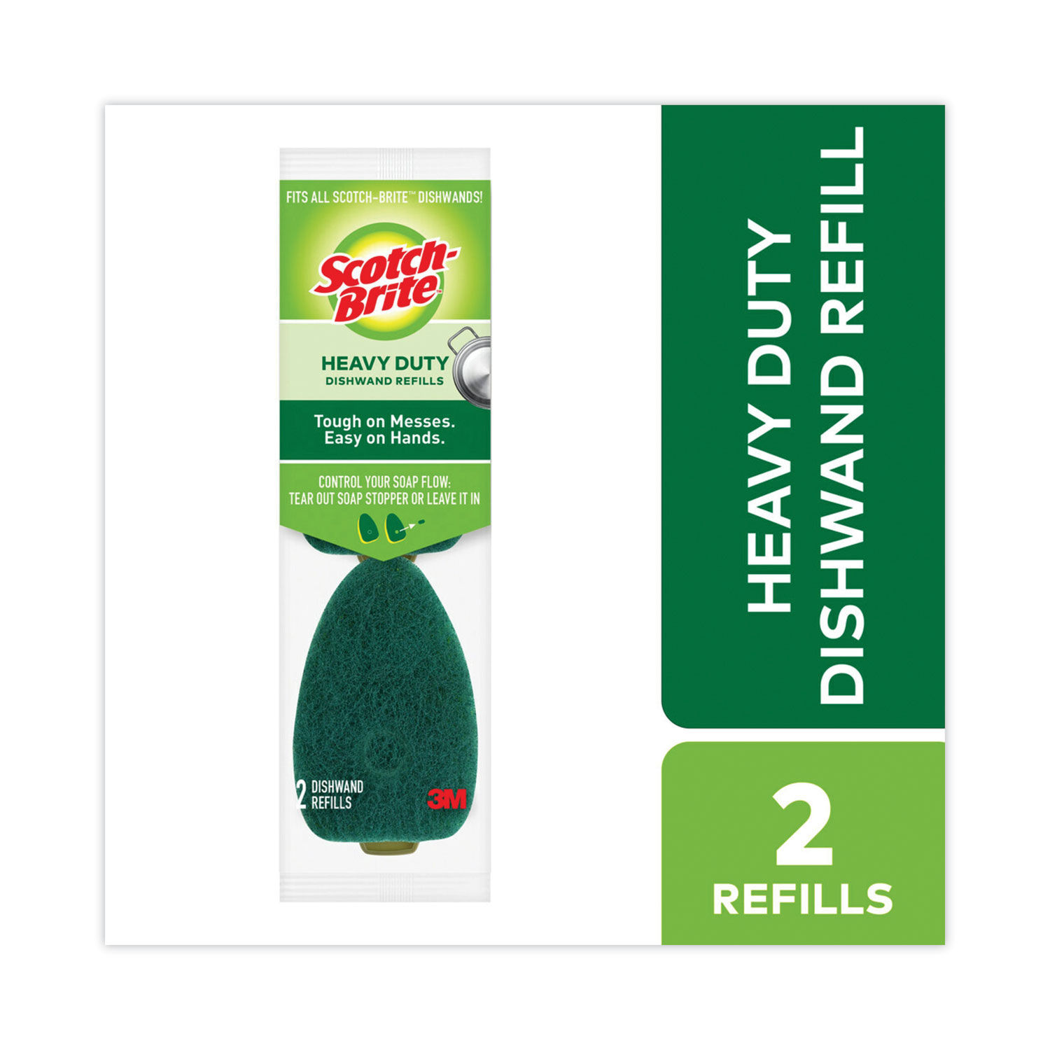 Scotch-Brite Heavy Duty Dishwand Refill Heads, 2 Refills Total