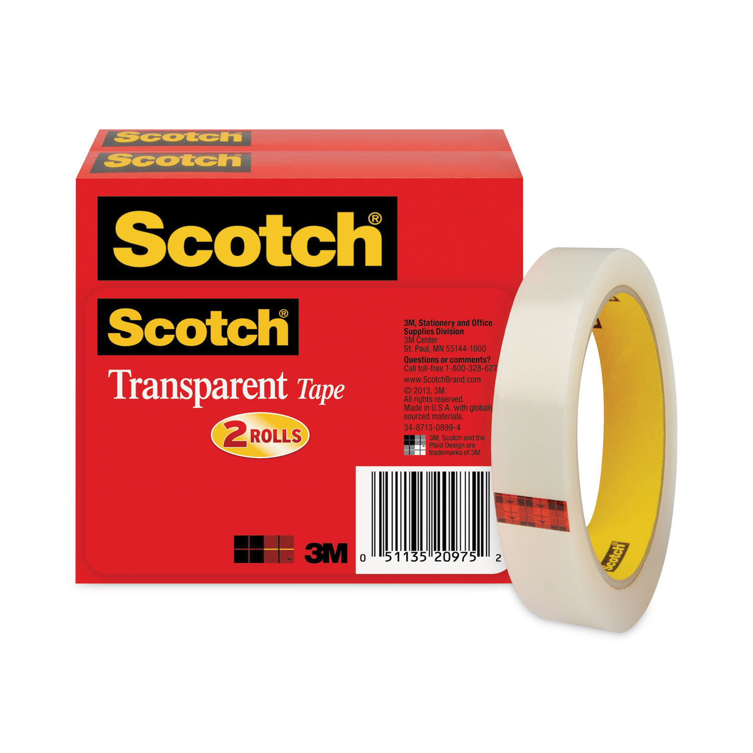 Scotch Two-Roll Tape Dispenser, Beige, 3 Core