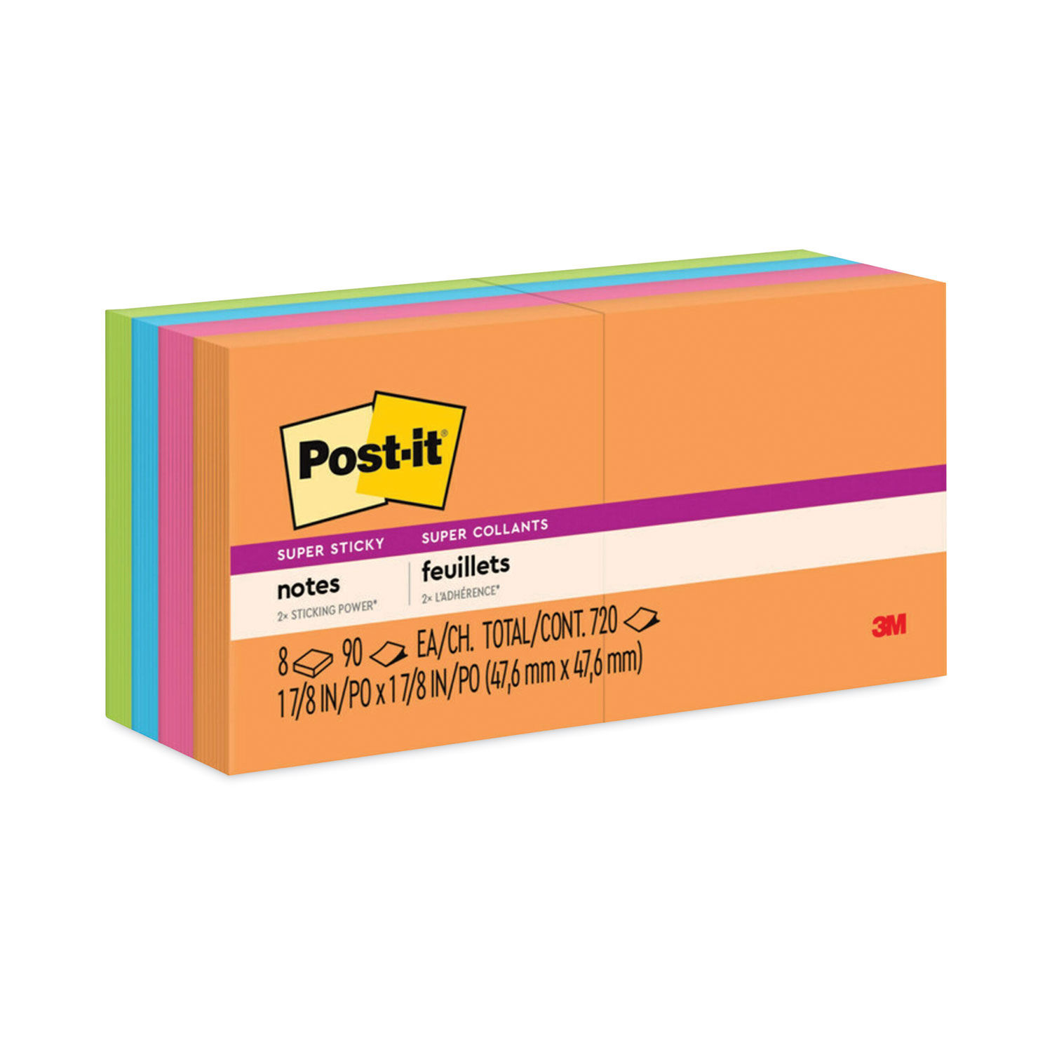 Post-it Pads in Rio de Janeiro Colors - MMM65412SSUC 