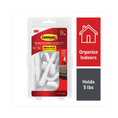 MMM17067CLR9ES - Clear Hooks and Strips, Small, Plastic/Metal, 0.5 lb, 9  Hooks and 12 Strips/Pack