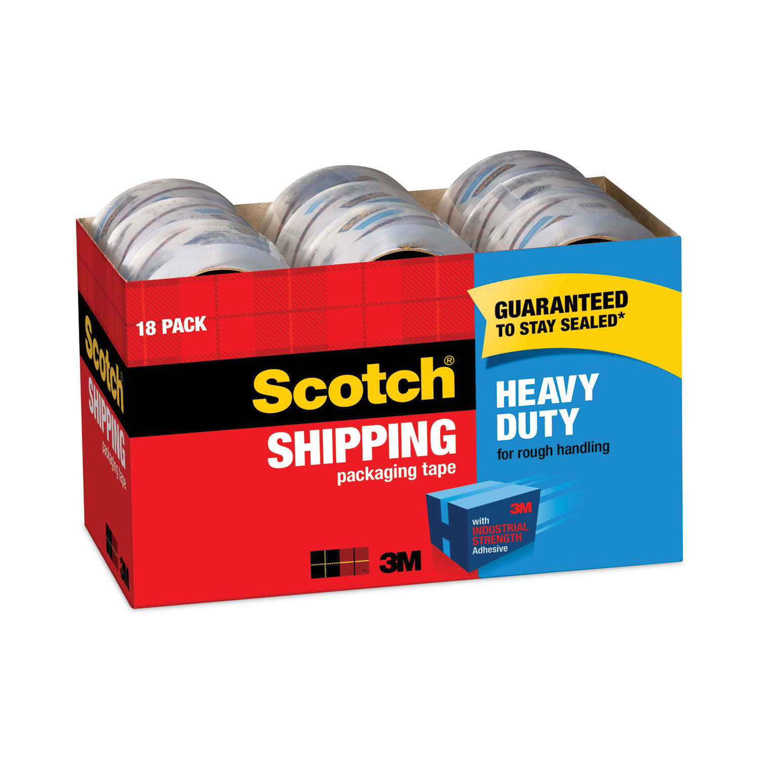 Scotch H180 Box Sealing Tape Dispenser 2 Rolls of Tape Included - Office  Depot