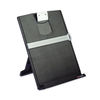 MMMDH340MB - Fold-Flat Freestanding Desktop Copyholder, 150 Sheet Capacity, Plastic, Black/Silver Clip