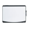 QRT06355BK - Tack and Write Board, 25.5 x 17.5, Black/White Surface, Black Plastic Frame