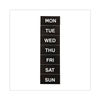 BVCFM1007 - Interchangeable Magnetic Board Accessories, Days of Week, Black/White, 2" x 1", 7 Pieces