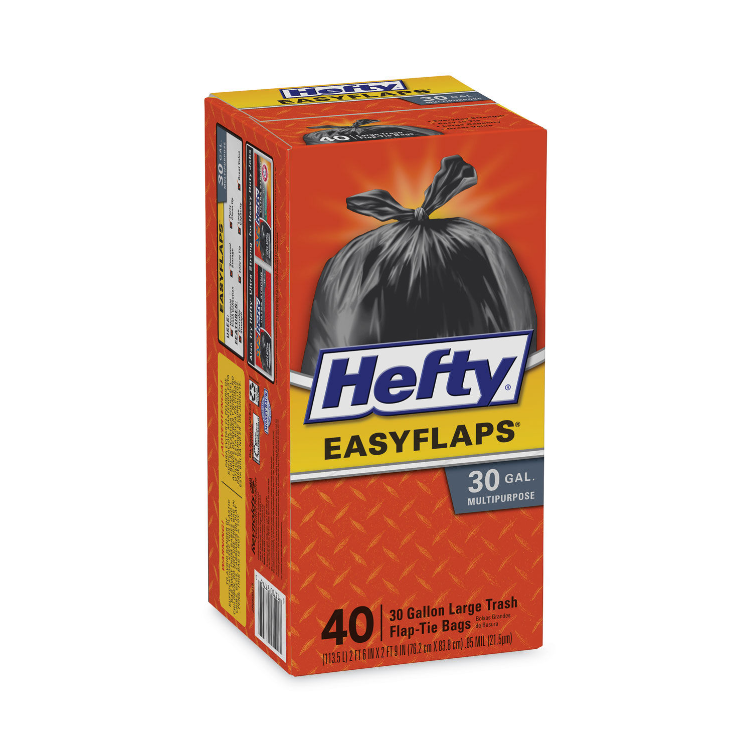 Hefty Ultra Strong Multipurpose Large Trash Bags, Black, 33 Gallon, 40  Count NEW