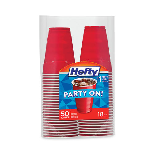 Hefty Easy Grip Disposable Plastic Party Cups 9 Oz Red Pack Of 50 - Office  Depot