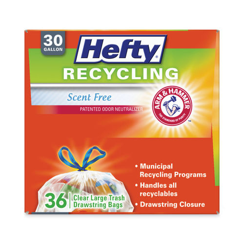 Hefty CinchSak 13 gal Tall Kitchen Bags - 13 gal - White - 45/Pack