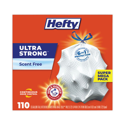 Hefty Ultra Strong 30 Gal. Large Black Trash Bag (25-Count)