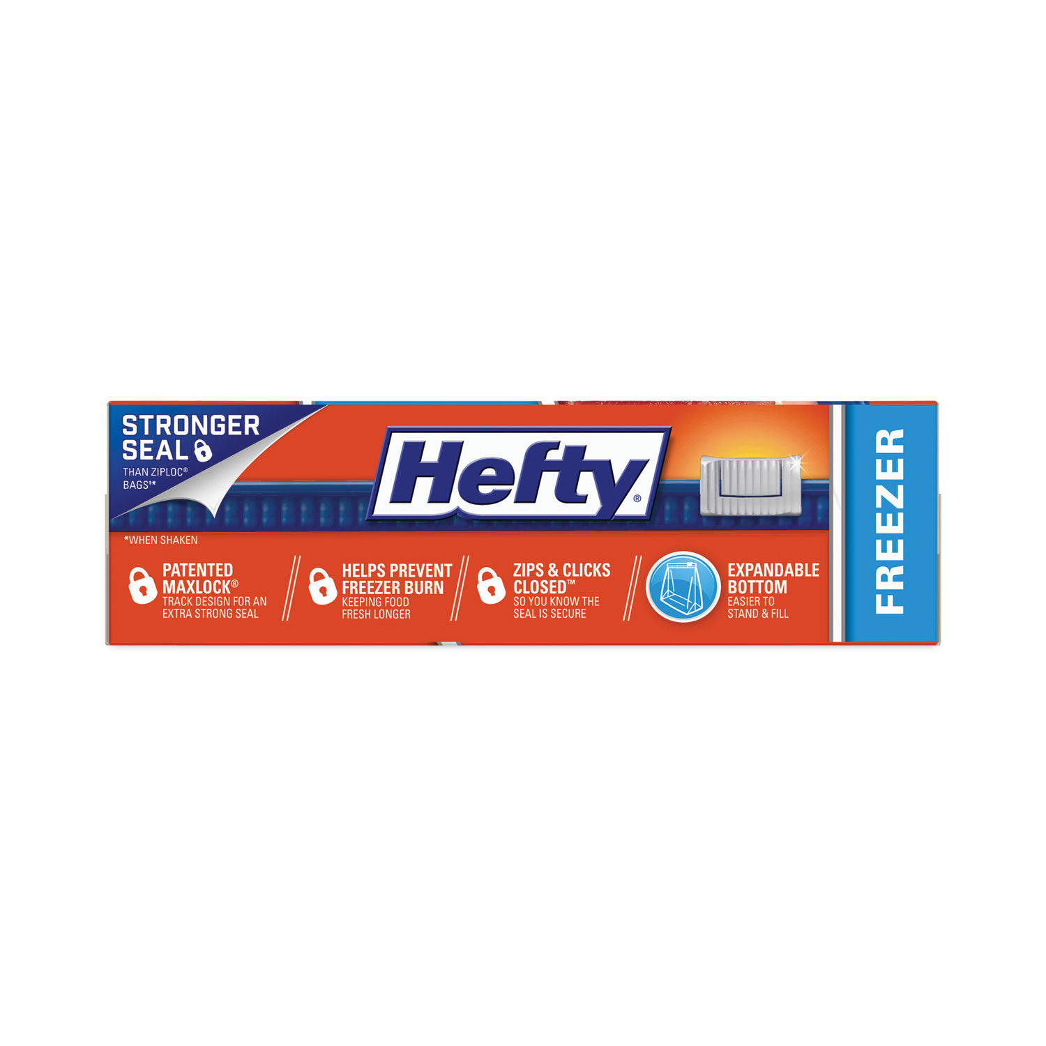 Hefty Slider Storage Bags 1 Qt Clear Box Of 40 - Office Depot