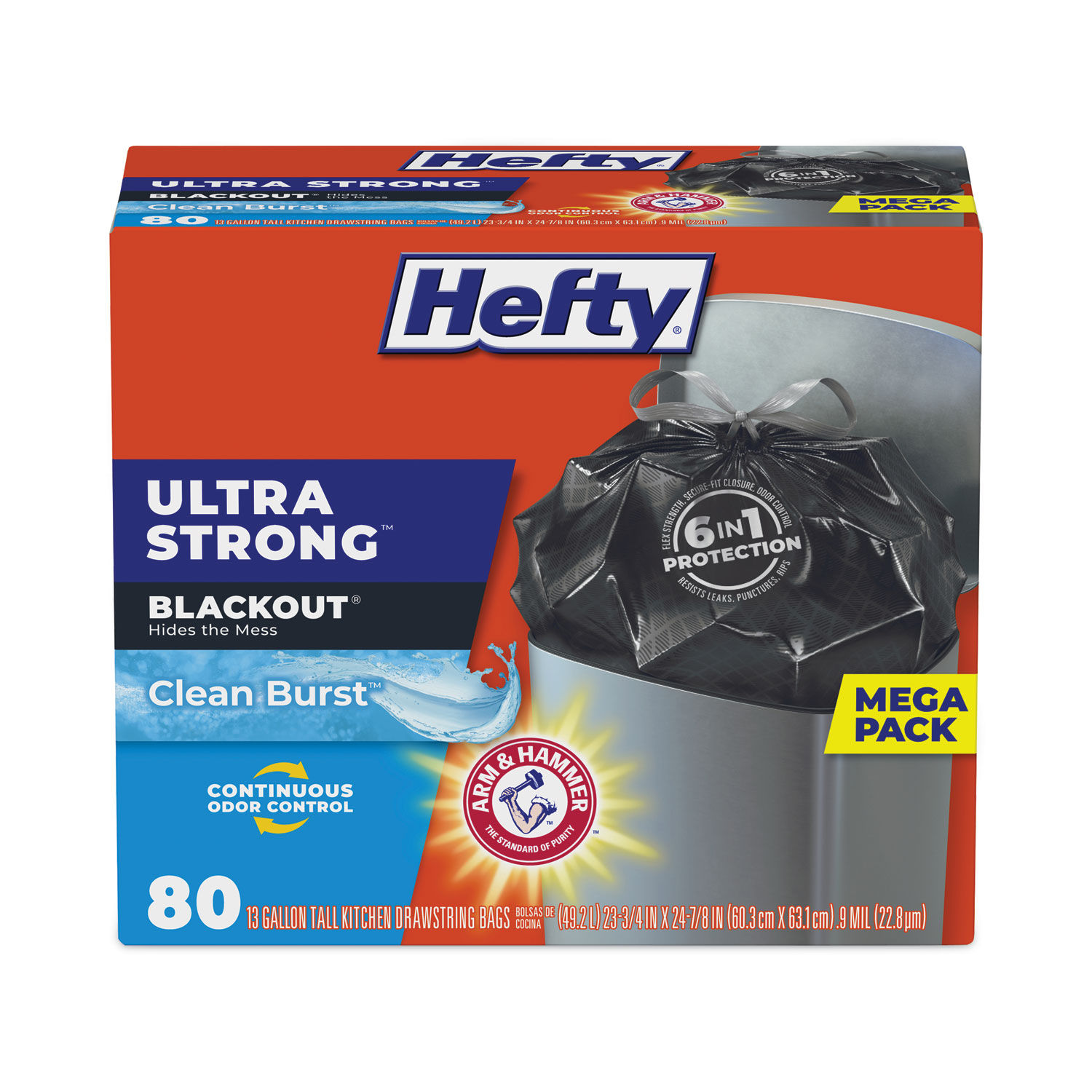 Hefty Ultra Strong 13 Gal. Tall Kitchen White Trash Bag (20-Count