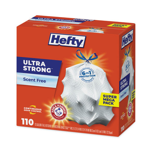 Hefty® Ultra Strong Tall Kitchen and Trash Bags, 13 gal, 0.9 mil