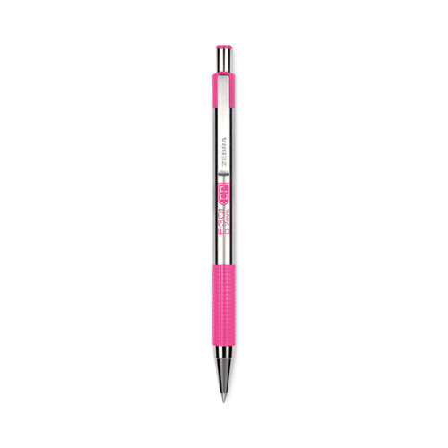 Zebra Pen F-301 ballpoint stainless steel retractable pen, 0.7mm, black  ink, 2-pack 