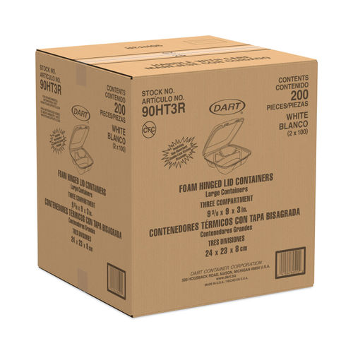 Take-Out Containers, Foam, Bulk, 200 - 500 boxes per case