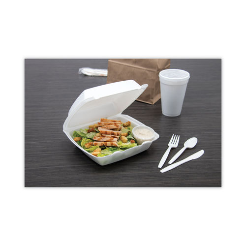 Dart 3 Compartment Foam Carryout Food Containers 8 Oz White Pack Of 200  Containers - Office Depot