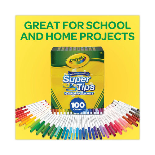 CYO585100  Crayola® 585100 Super Tips Washable Markers, Fine