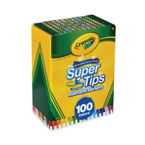 100 Count Crayola SuperTips Washable Markers: What's Inside the Box