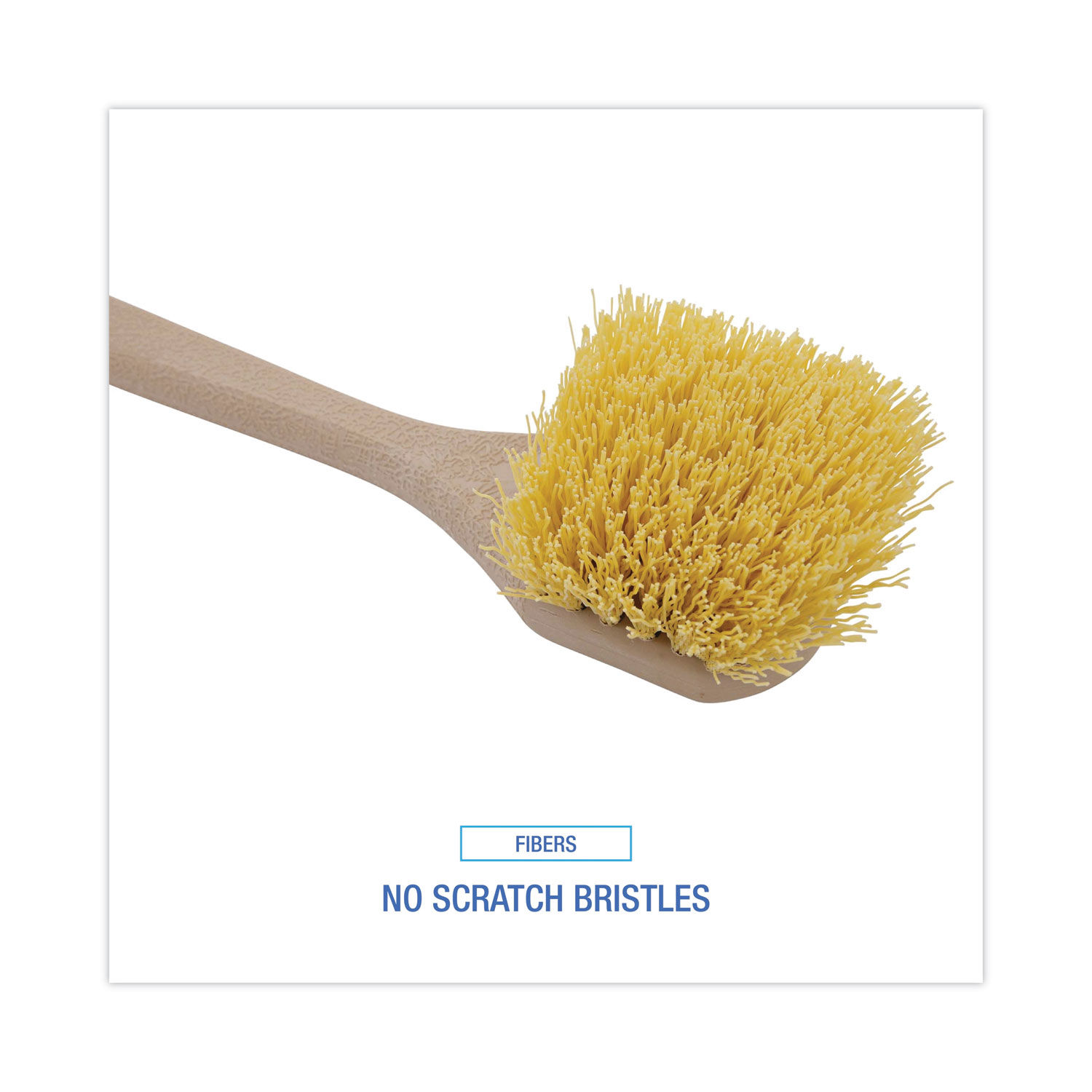 Utility Brush, Cream Nylon Bristles, 5.5 Brush, 3.5 Tan Plastic Handle