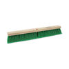 BWK20724 - Floor Broom Head, 3" Green Flagged Recycled PET Plastic Bristles, 24" Brush
