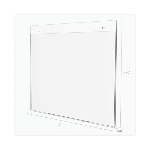 11x8.5 Wall Mount Clear Acrylic Sign Holder No Holes