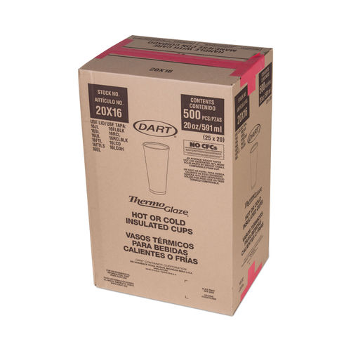 Dart Insulated Foam Cups 24 Oz White 25 Cups Per Bag Carton Of 20 Bags -  Office Depot