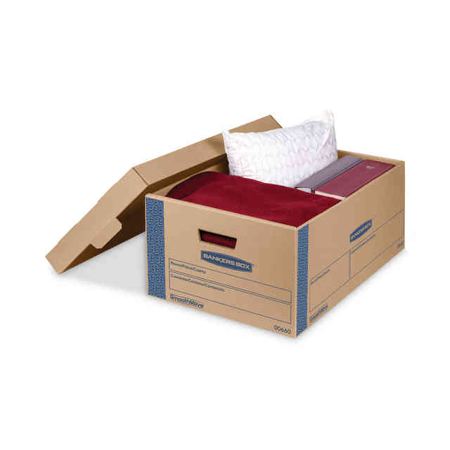 Bankers Box SmoothMove Classic Moving Storage Boxes Small 10 x 12 x 15  KraftBlue Carton Of 10 - Office Depot