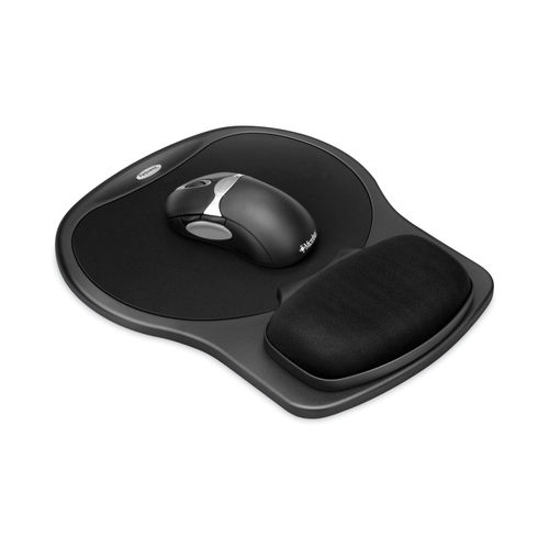 Fellowes Gel Wrist RestMouse Pad Fabric Black - Office Depot