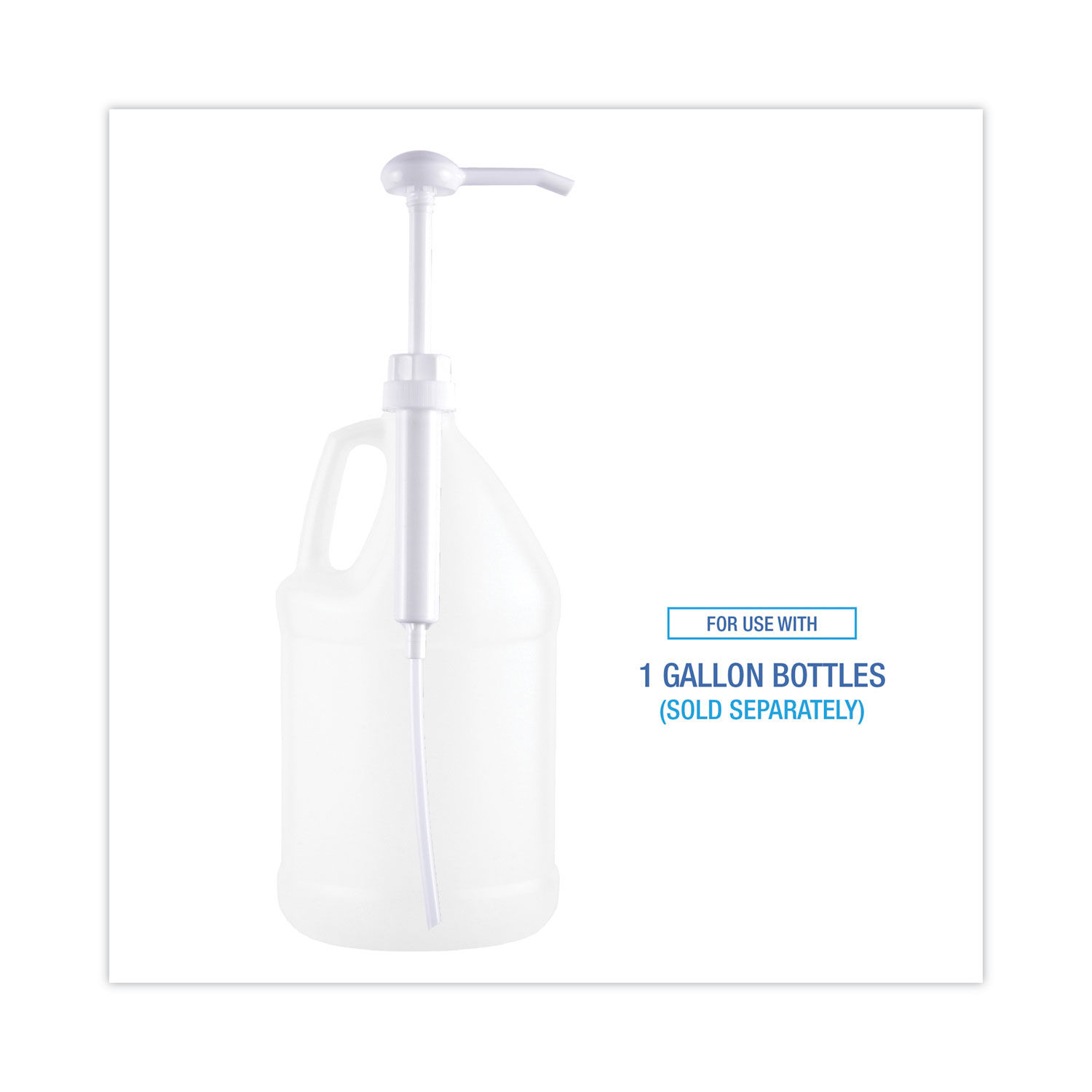 Plunger Dispensing Bottles, 1 Gallon, HDPE