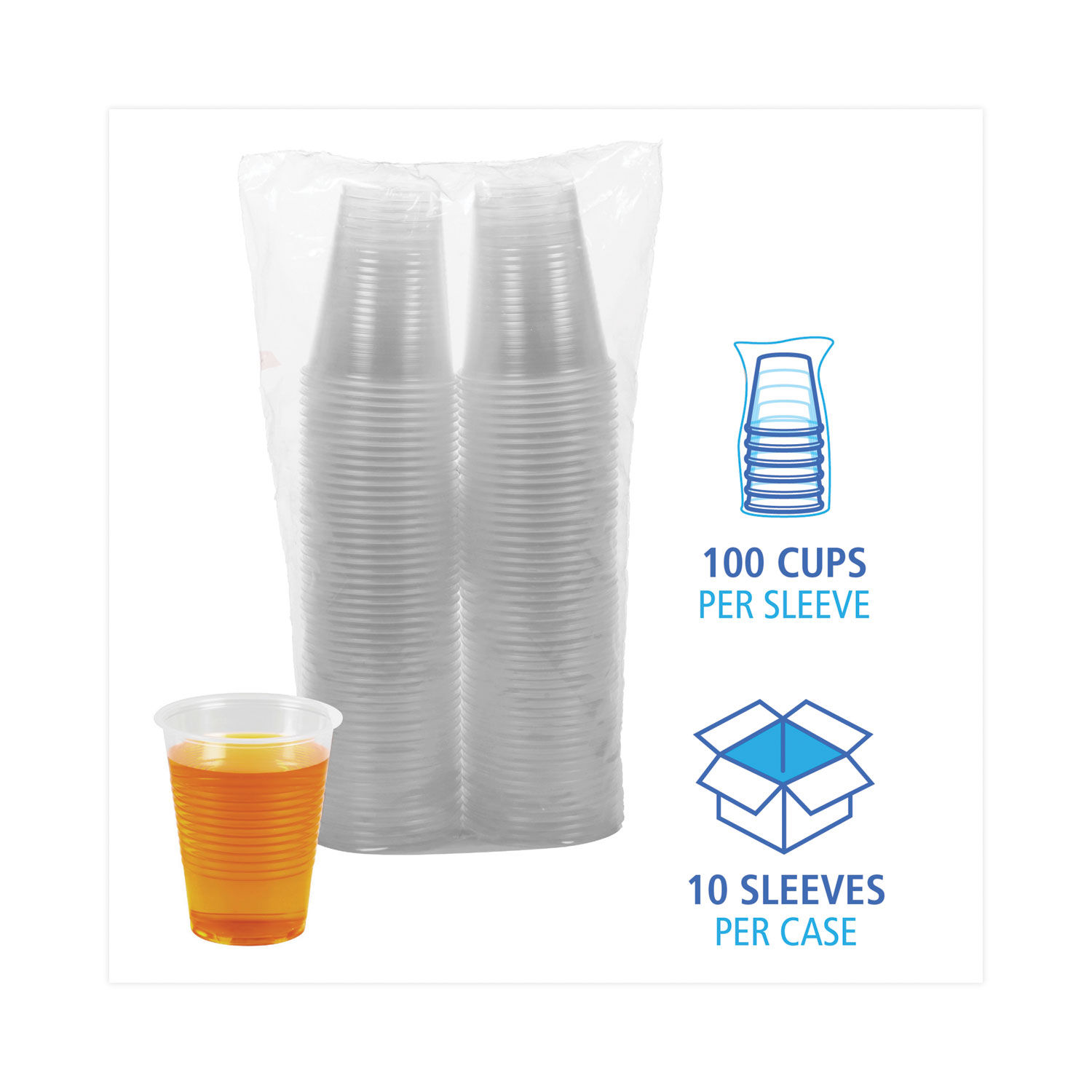 100 x PLASTICO Clear Disposable Plastic Cups 20oz Pint Beer