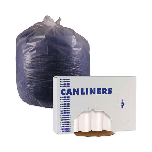 Can Liners, 16 gal, 8 mic, 24 x 33, Natural, 50 Bags/Roll, 4 Rolls/Carton  - Reliable Paper