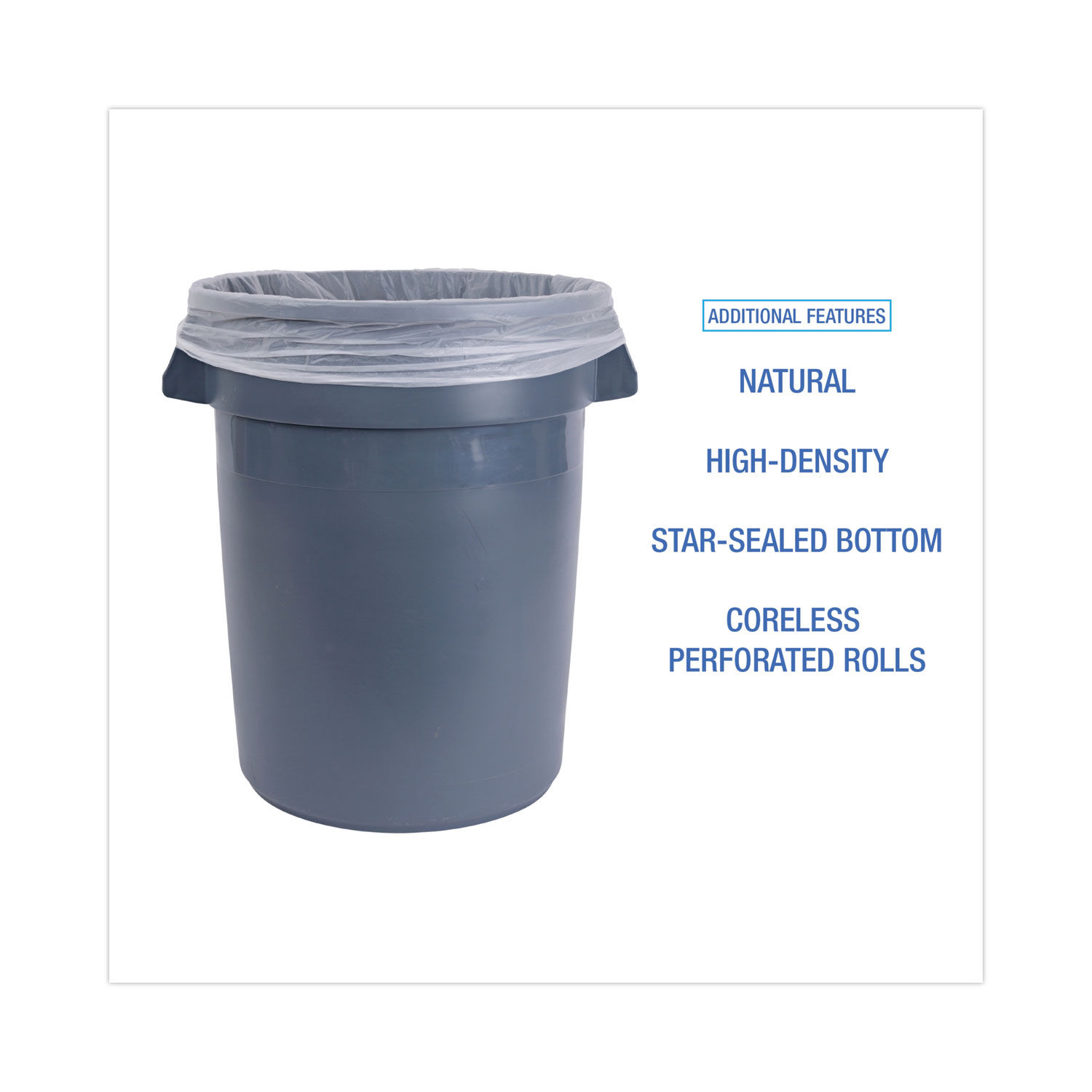 Premium Heavy Weight Plastic Trash BagsSize Options: 39 Gallon