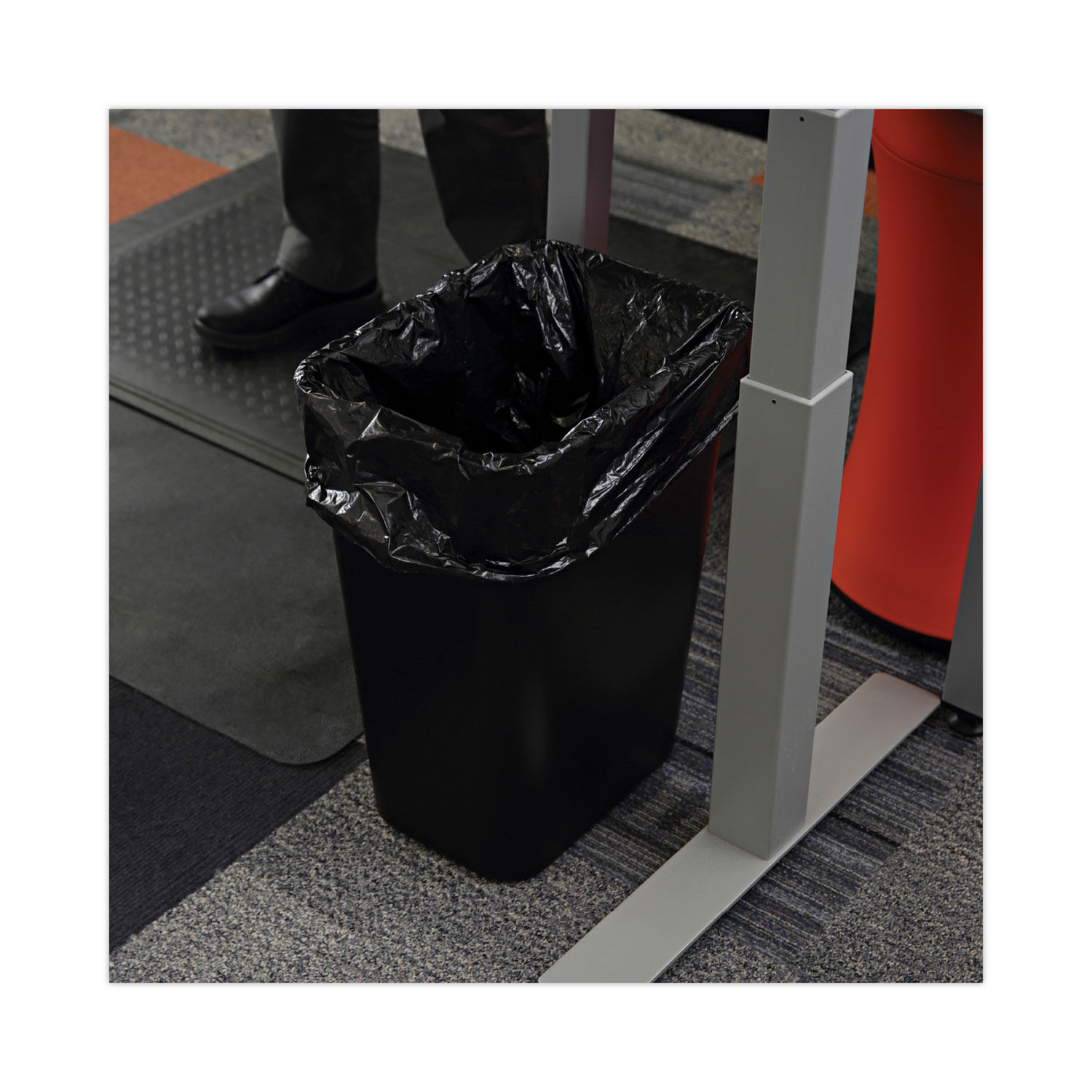 Genuine Joe 0.35 mil Linear Low Density Trash Liners 10 Gallons 24 x 23  Black Carton Of 1000 - Office Depot