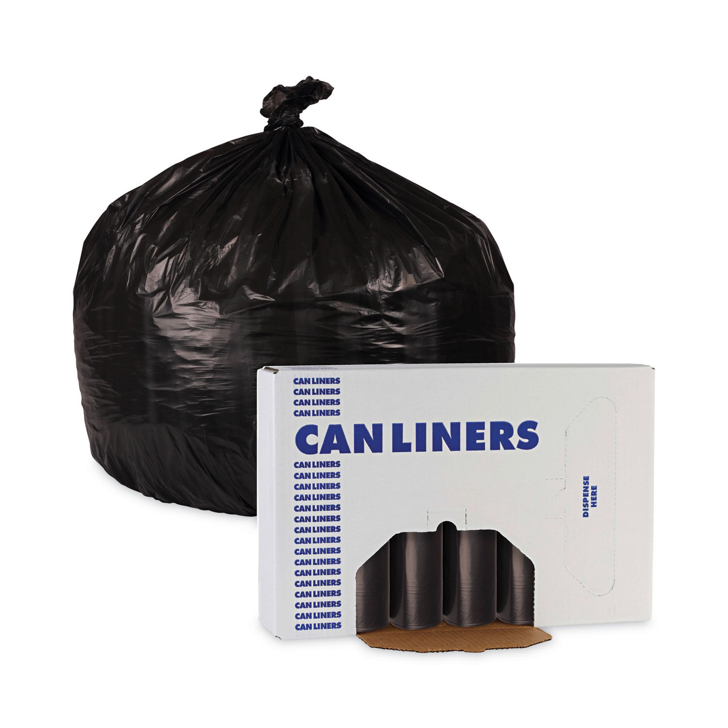 Genuine Joe 0.35 mil Linear Low Density Trash Liners 10 Gallons 24 x 23  Black Carton Of 1000 - Office Depot