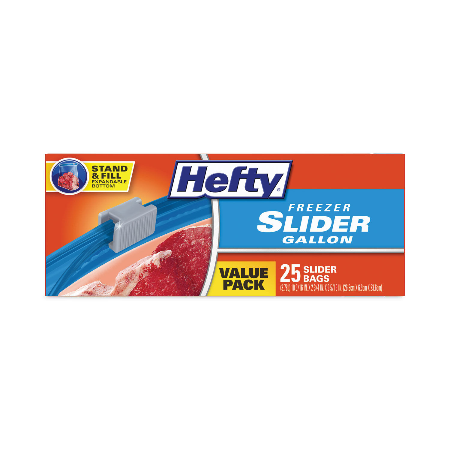 Hefty Slider Gallon Freezer Bags 10 Count (Pack of 3)