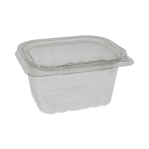 Plastic Deli Container With Attached Lid 16 oz