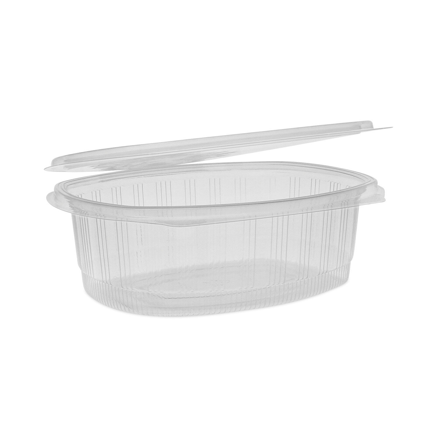 Pactiv EarthChoice Pet Hinged Lid Deli Container, 12 oz, 4.92 x 5.87 x 1.89, Clear, 200/Carton