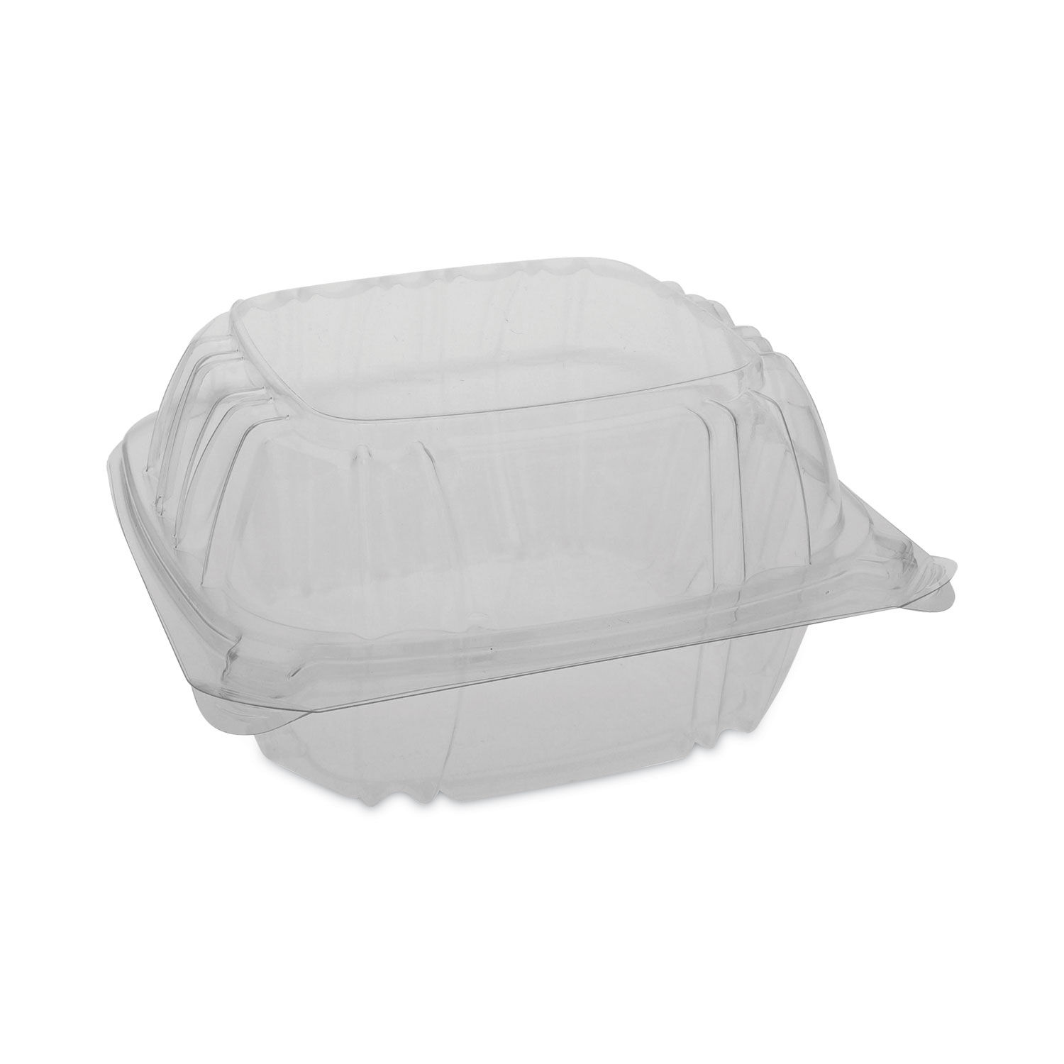 Tamper Tek 48 oz Rectangle Clear Plastic Container - with Hinged