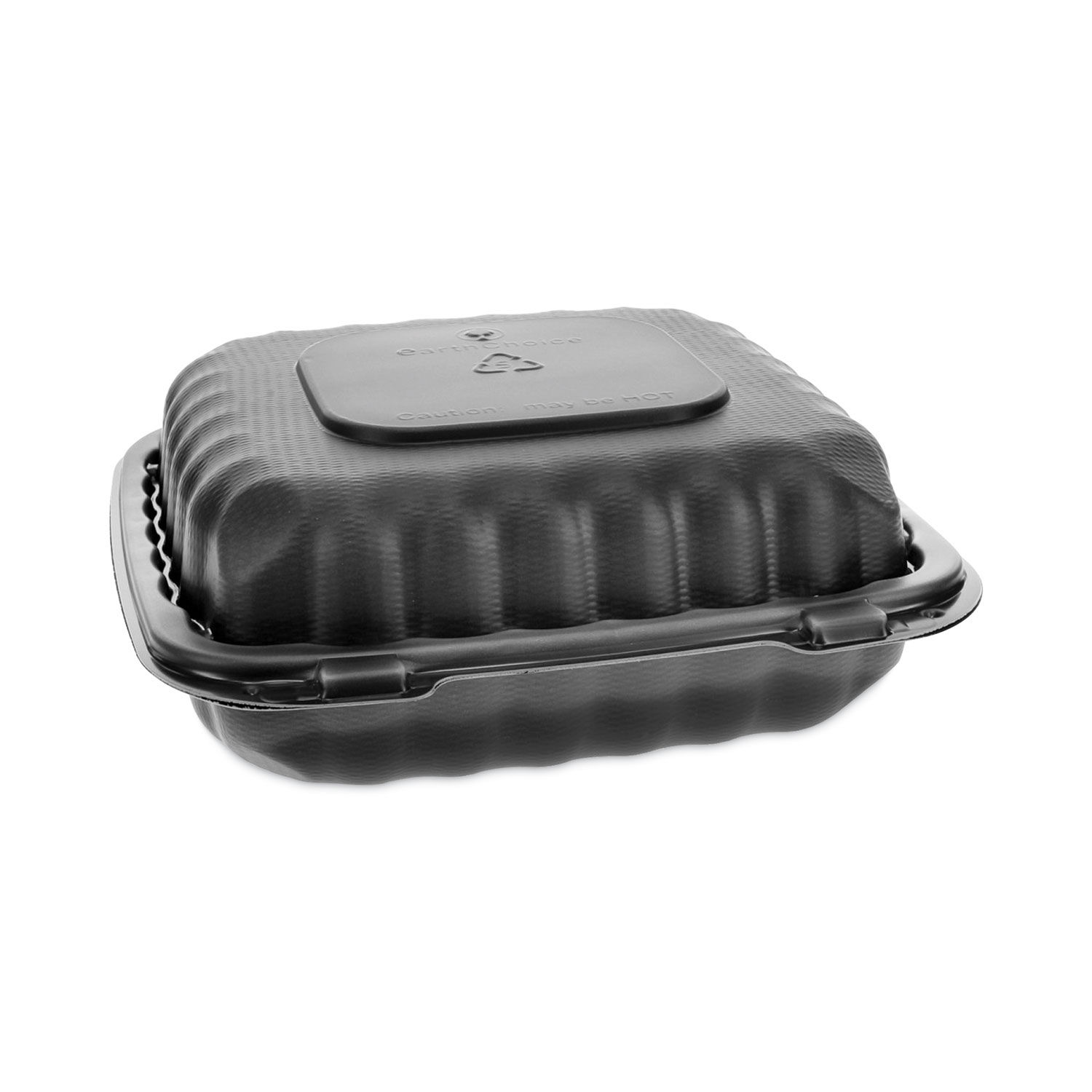 Choice Ovenable Take & Bake 2-Compartment Takeout Pan w/ Lid