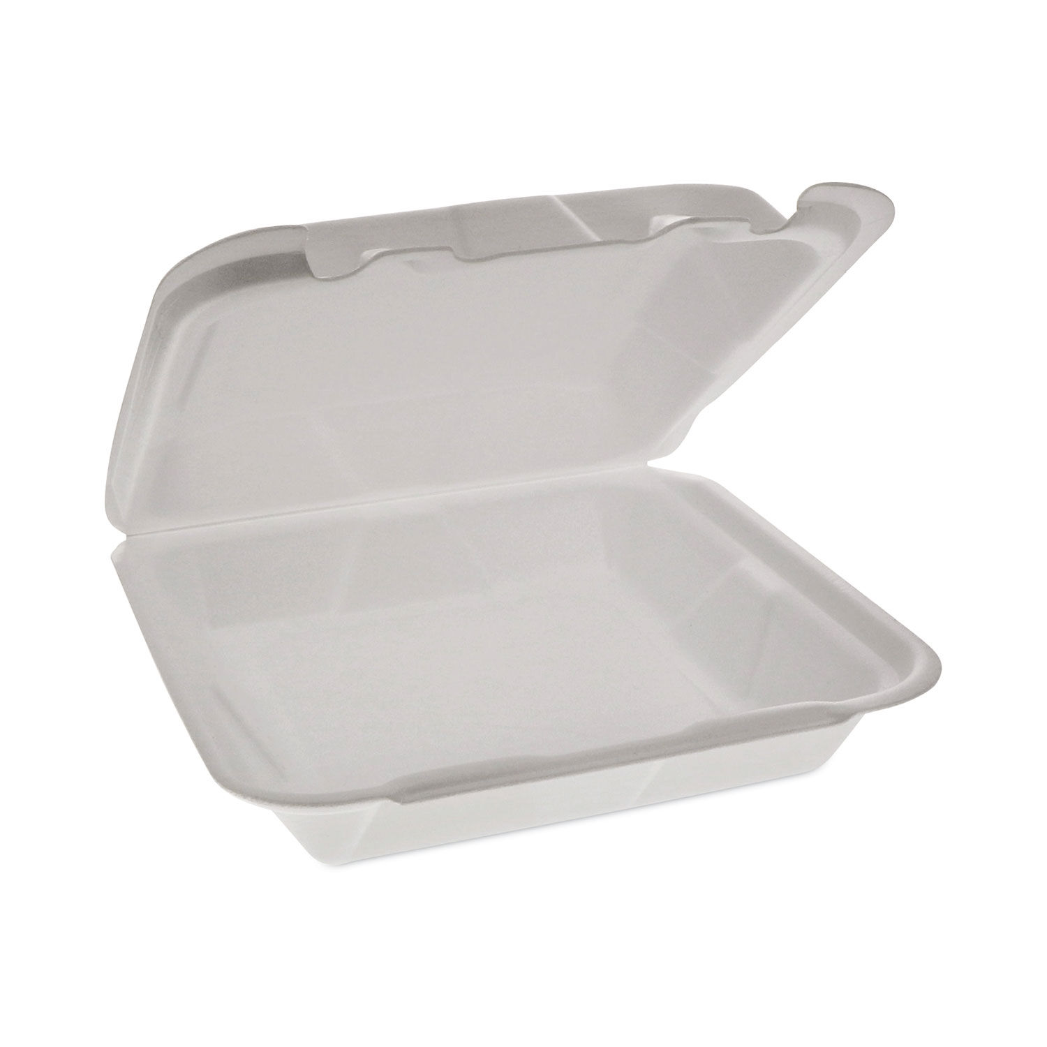 Foam Hinged Lid Containers, 9 x 9 x 3, White, 200/Carton