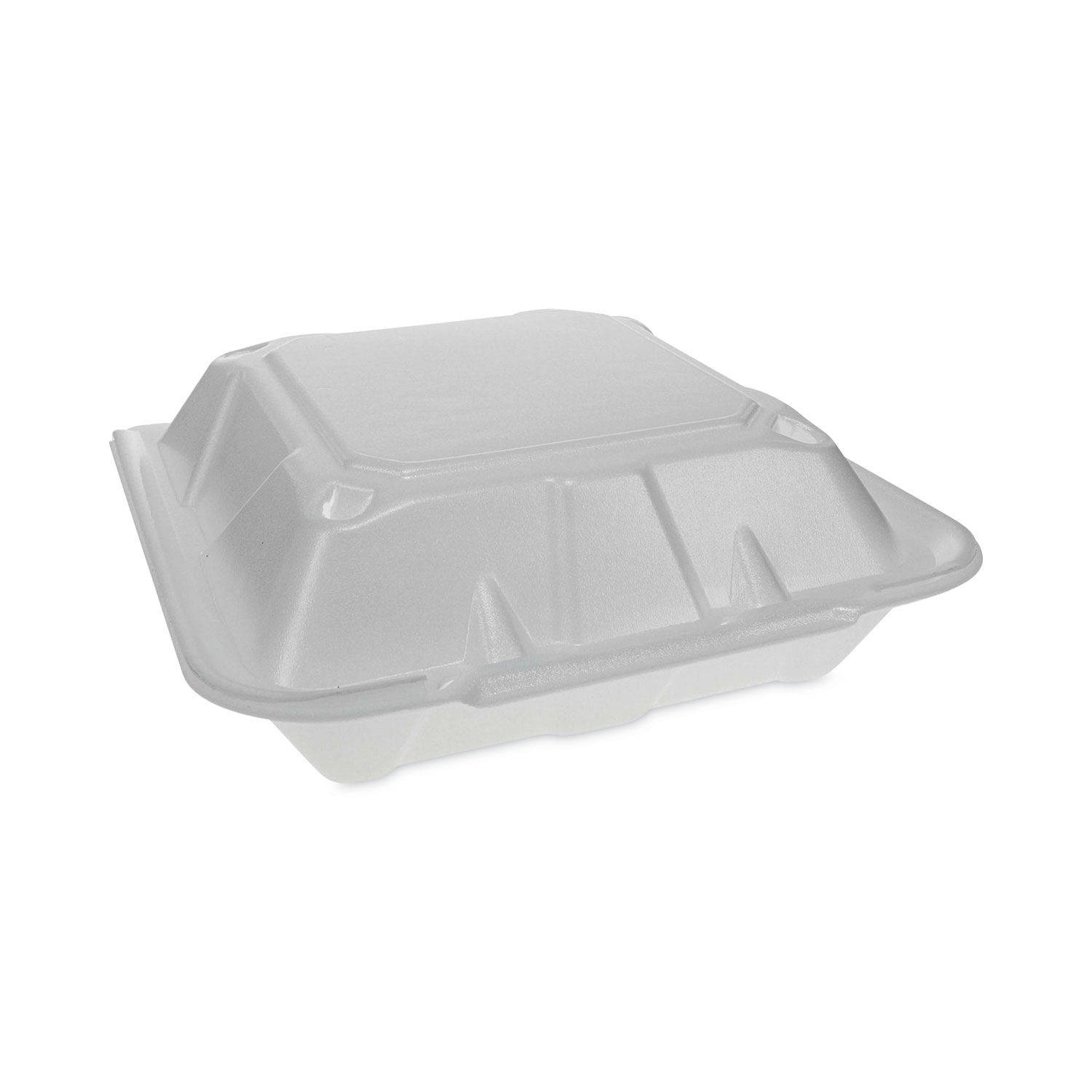 9 x 9 x 3 Recycled Plastic Hinged Lid 1 Compartment Takeout Container,  Clear, 250 ct.