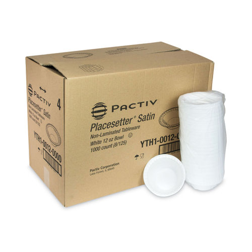 Pactiv Unlaminated Foam Dinnerware, Plate, 6 Diameter, White, 1,000/Carton