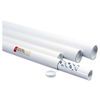 QUA46018 - White Mailing Tubes, 24" Long, 3" Diameter, White, 25/Carton