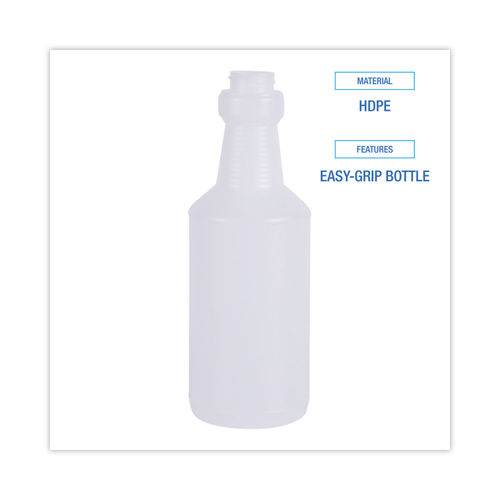 Boardwalk Handi-Hold Spray Bottle, 16 oz, Clear, 24/Carton