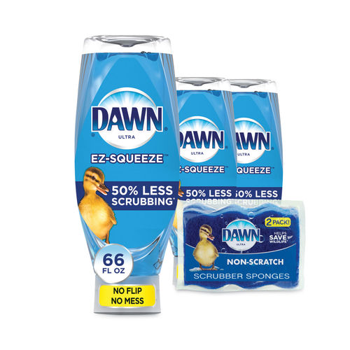 Dawn Non-Scratch Scrubber Sponges, 6 Pack