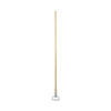 BWK609 - Spring Grip Metal Head Mop Handle for Most Mop Heads, Wood, 60", Natural