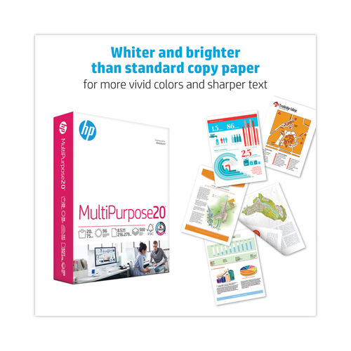 HP Multipurpose Paper, 96 Brightness, 20lb, 11 x 17, White, 500